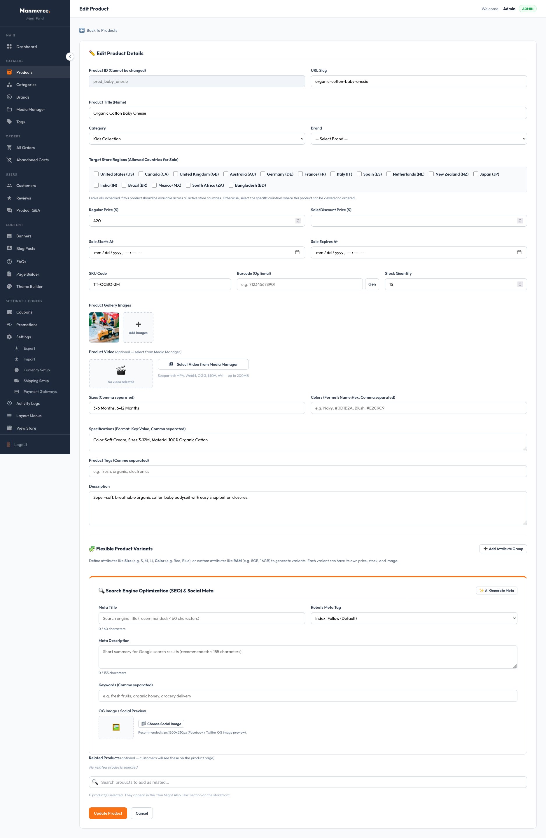 Manmerce - Product Customizer & Variation Manager